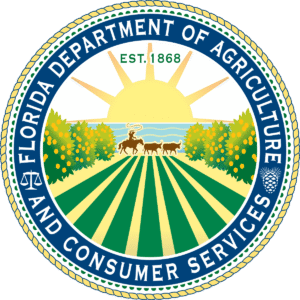 FDACS licensed Florida Department of Agriculture seal